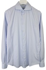 SUITSUPPLY Shirt Men 41L 16L Extra Slim Egyptian Cotton Cutaway Formal Button Up