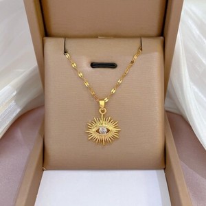 Authentic 18K Gold Plated Evil's Eye Necklace Lucky Jewelry