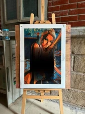 Original oil painting art Abstract woman hand-painted on canvas 16x24in #4727