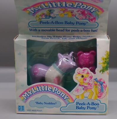 1987 vintage Hasbro MY LITTLE PONY Peek a Boo BABY NODDINS Mint MLP G1 toy NRFB