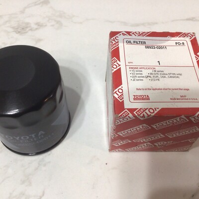 Toyota Oil Filter 08922-02011 FO-8 | 0892202011 | Genuine OEM | Lower ...