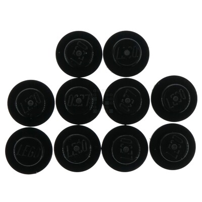 LEGO 614126 1x1 Round Plate, Black, 10-Pack | eBay