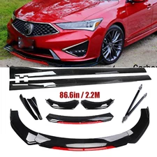Front Bumper Lip Splitter Spoiler Side Skirt For Acura TLX 2015-2022 Body Kit