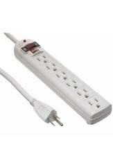 Morris Products 89032 6 Outlet Power Strip Surge Protector, 6 Length, 270 Joules
