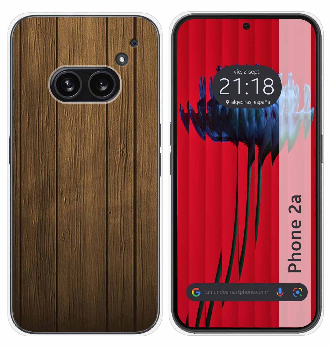 Cover Silicone per Nothing Phone 2a 5G Disegno Legno Disegni