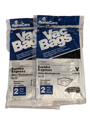 VACUUM CLEANER EUREKA EXPRESS WHITE WESTINGHOUSE DISPOSABLE 4 BAGS NEW STYLE V