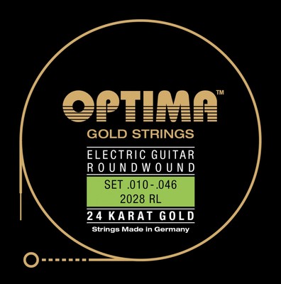 OPTIMA 24K GOLD STRINGS E-Gitarren Saiten SATZ, E-Guitar Strings SET, 2028