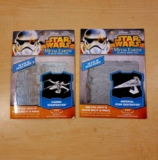 Star Wars Metal Earth Lot Of 2 3D Metal Model X Wing & Imperial Sealed Brand New