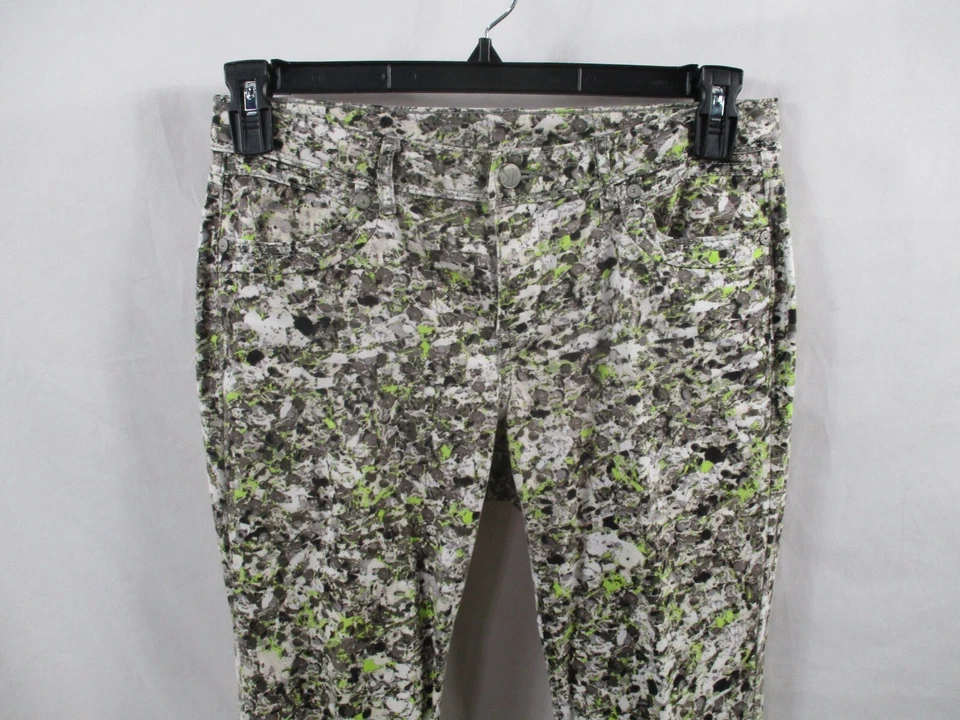 Pantalones para mujer Simply Vera Wang 4 chinos verdes ajustados bolsillos con cremallera botón algodón Foto 2 de 4