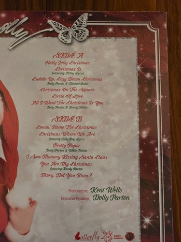 Dolly Parton A Holly Dolly Christmas - Exclusive Opaque Gold Limited Vinyl 2020 - Picture 4 of 6