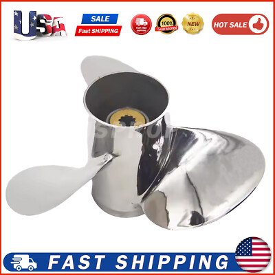 Boat Outboard Propeller 9 1/4x11 For Suzuki DF8 9.9 15HP DT 9.9 20HP 10 Tooth RH