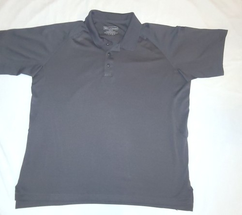 5.11 Tactical Men's Performance Polo Shirt Blk -Gray• XL Military Police EMT - Afbeelding 1 van 9