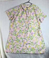 VTG JC Penney Nightgown Robe Gaymade Pink Prairie Cottage Floral Granny Pajamas