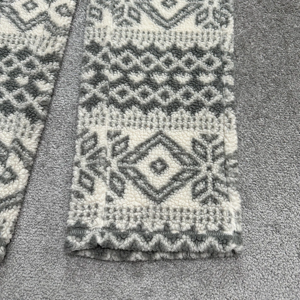 Pijama de piel Dylan Sherpa pantalones de salón para mujer pequeños grises geométricos rectos 32x31 Foto 3 de 4