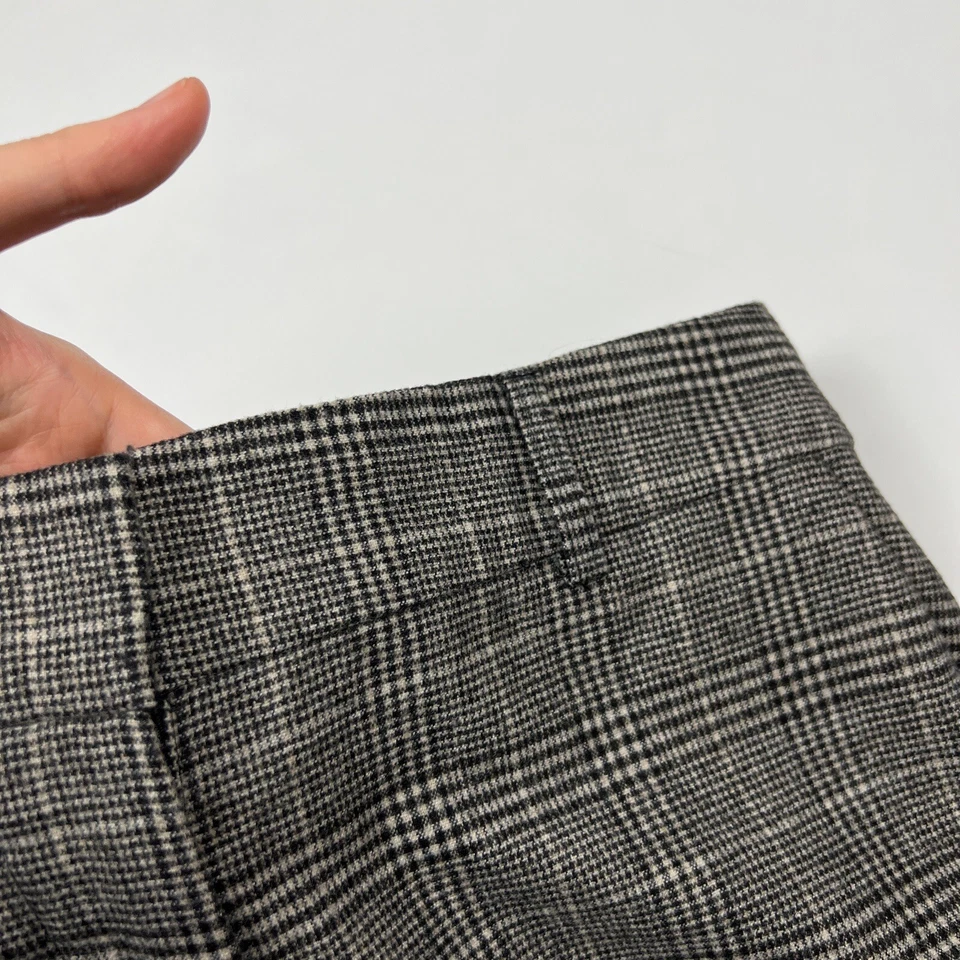 Joie серый высоты прямые штанины шерстяная смесь Kaledas клетку платье брюки размер 8 - Изображение 3 из 4