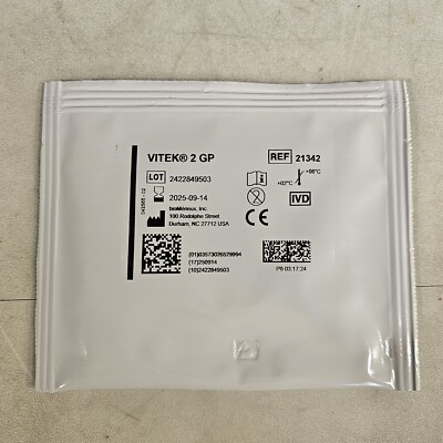 BioMerieux Vitek 2 GP Test Kit  Reagent Card 21342 - 1 Card