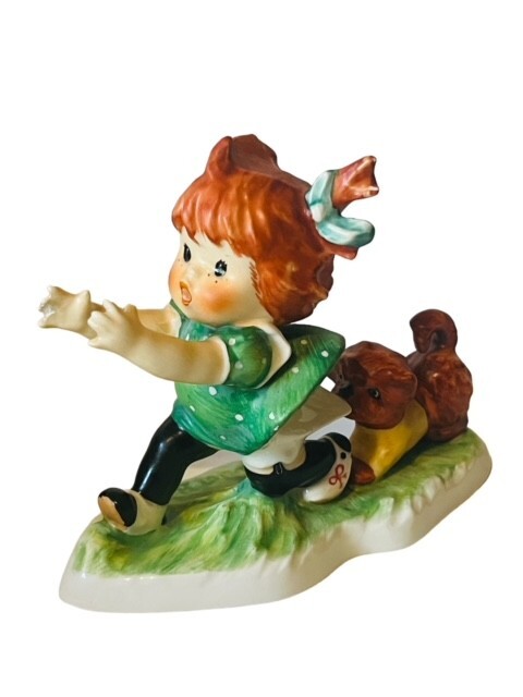 Goebel Hummel Figurine vtg W Germany MI Redheads byj9 eeek dog