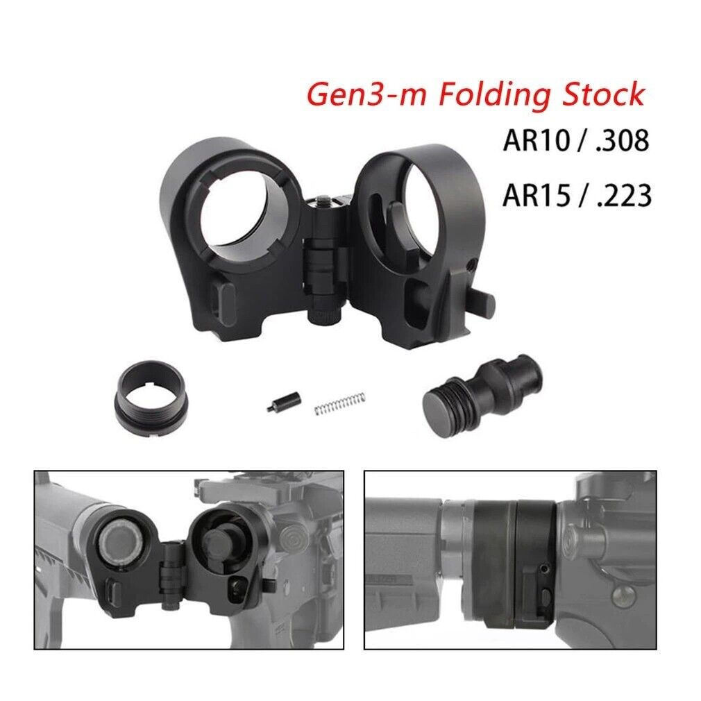 Tactical AR Folding Stock Adapter For AR-15 AR10 M16 M4 Gen3-M Aluminium Alloy 