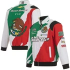 Nascar Daniel Suarez JH Design 99 Mexico Flag Cotton Twill Snaps Jacket