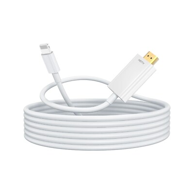 Lightning to HDMI Cable 6ft for iPhone Digital AV Adapter, 1080P...