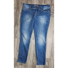 New York & Company Womens Size 8 Petite Skinny Low Rise Blue Jeans Leggings