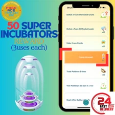 PoGo rewards - 50 Super Incubators - FAST24hDELIVERY
