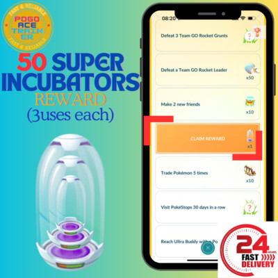 PoGo rewards - 50 Super Incubators - FAST24hDELIVERY