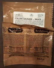 Italian Pizza and Sausage MRE 2 Pack Ready to Eat Bridgford Survival Food #2