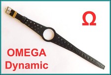 ORIGINALE N.O.S. Omega DYNAMIC donna cinturino in pelle NERO e fibbia originale SVIZZERO
