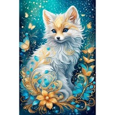 Bead Embroidery Kit Fox Bead needlepoint Bead stitching DIY Tela Artis
