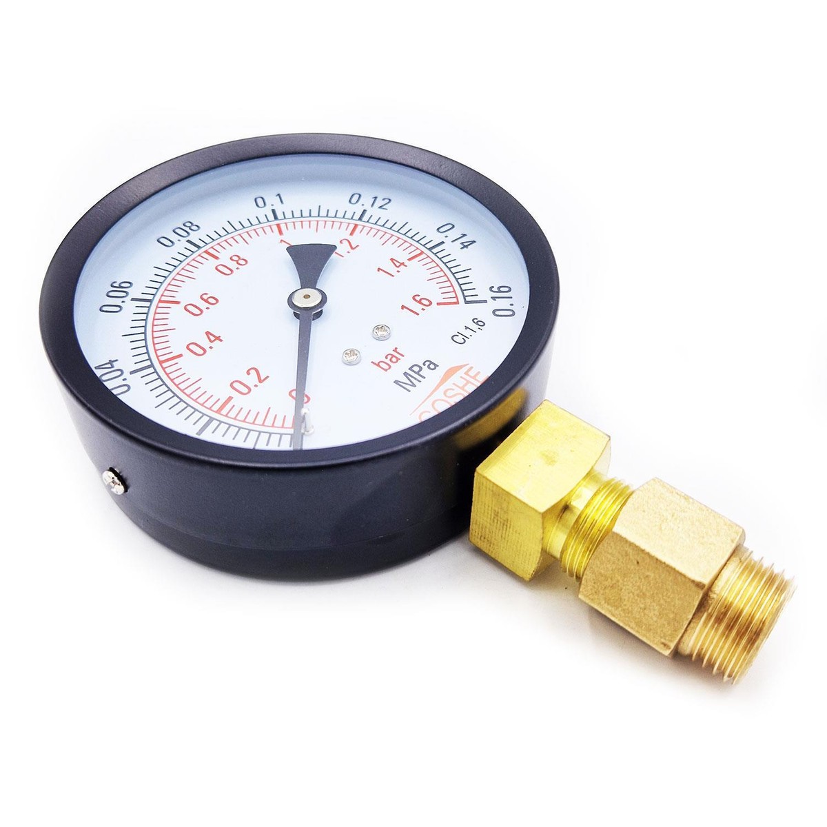 100mm 1-16 Bar Side Entry Manometer Pressure Gauge M20x1,5 1/2