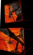 Hand Painted  Collectors Set Of arborist wood end tables With A Fine Finish