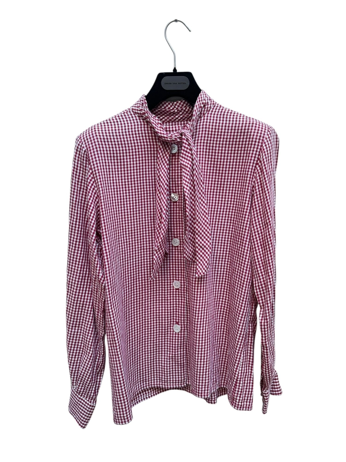 Camicia rossa a quadri Yves Saint Laurent vintage anni 80 taglia 36 S