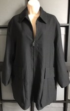 Ischiko Jacket Black Uk 14 L Zip At The Back Lightweight Designer Arty Lagenlook