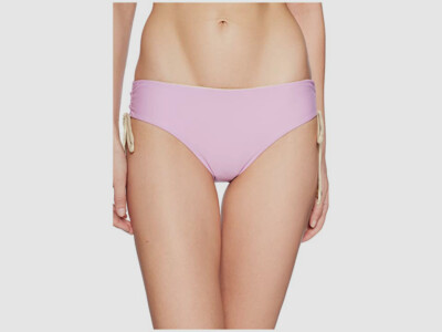$101 Luli Fama Women's Purple Reversible Bikini Bottoms Swimwear Size X-Small