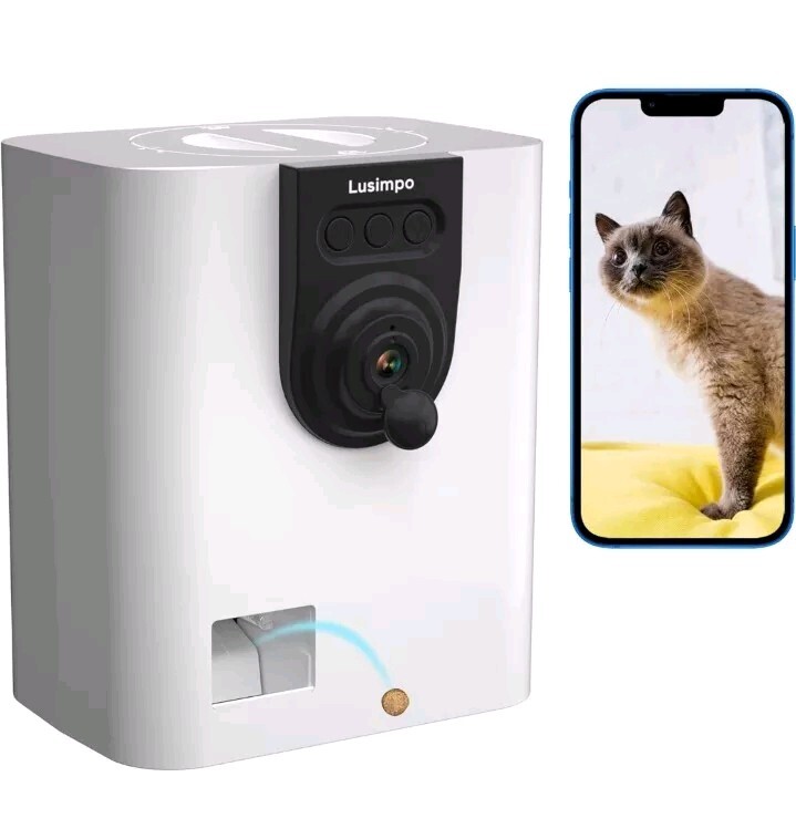 Pet Camera with Treat Dispenser WiFi Smart Dog/Cat Camera Free App 2 Way Audio-image