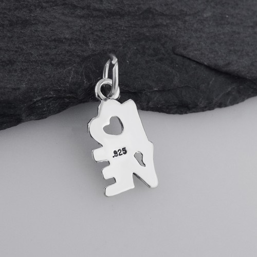 LOVE Word Charm - 925 Sterling Silver - Heart Anniversary Valentine Gift NEW - Picture 3 of 4