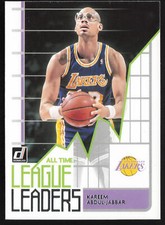 2020-21 Donruss All Time League Leaders Kareem Abdul-Jabbar #1 Lakers