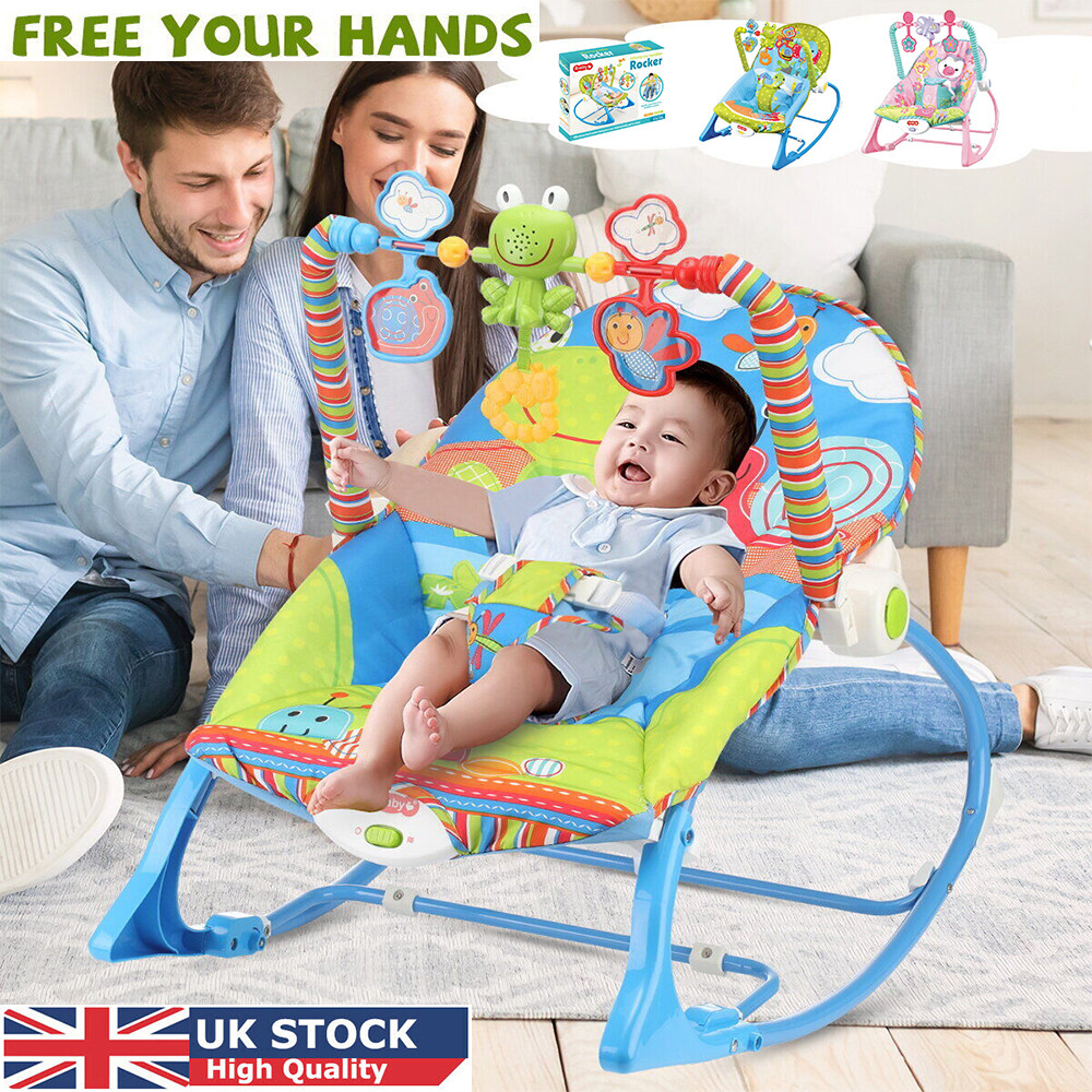 Electric Baby Infant To Toddler Bouncer Rocker Music Vibration Swing Chair  Toys