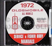 1972 Olds CD Shop Und KöRper Manuell 442 Supreme Cutlass 88 98 Toronado