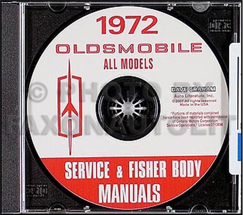 1972 Olds CD Shop Und KöRper Manuell 442 Supreme Cutlass 88 98 Toronado-image
