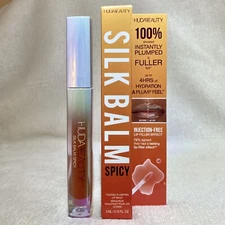 Huda Beauty Silk Balm SPICY Thermo Plumping Lip Balm in Fuego Full Sz .1oz, 3ml