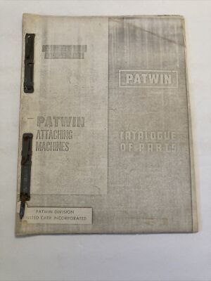 Patwin Attaching Machines Catalog Catalogue of Parts 1967 52 M 220 STO 1515