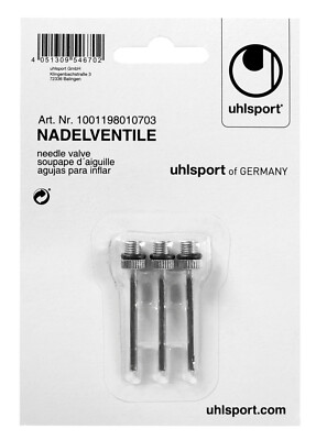 Uhlsport Ersatznadeln Nadelventile für Ballpumpe Luftpumpe Ballnadel 3 Stück