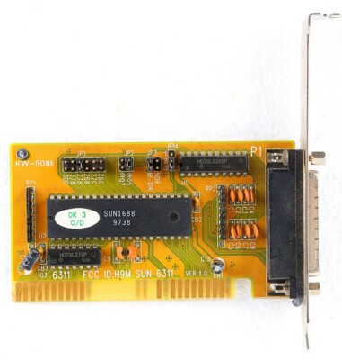 Zeon 2 H9m Sun 6311 ISA Parallel Port Card KW-508E