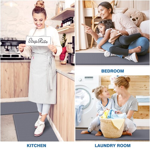Kitchen Mats 2PCS Kitchen Rugs Cushioned Anti Fatigue Kitchen Mats for Floor ... - Picture 6 of 7