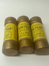 Buss LPJ-30SP Fuse 30Amp Low Peak Dual Element Time Delay  Lot of 3 Used Tested