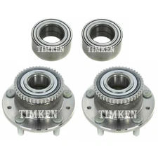 Front & Rear Wheel Bearings & Hubs Kit Timken For Ford Fusion Mercury Milan FWD