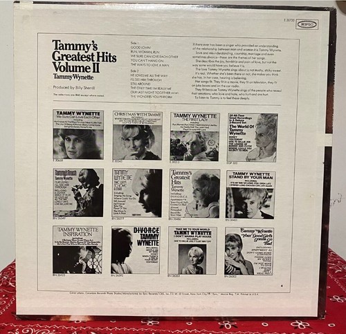 Tammy's Greatest Hits Volume II Tammy Wynette Vinyl LP E 30733 SEALED - Picture 2 of 4