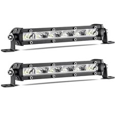 6 Inch Slim LED Light Bar Pods Small Spot Flood Offroad Driving Fog Work 2
